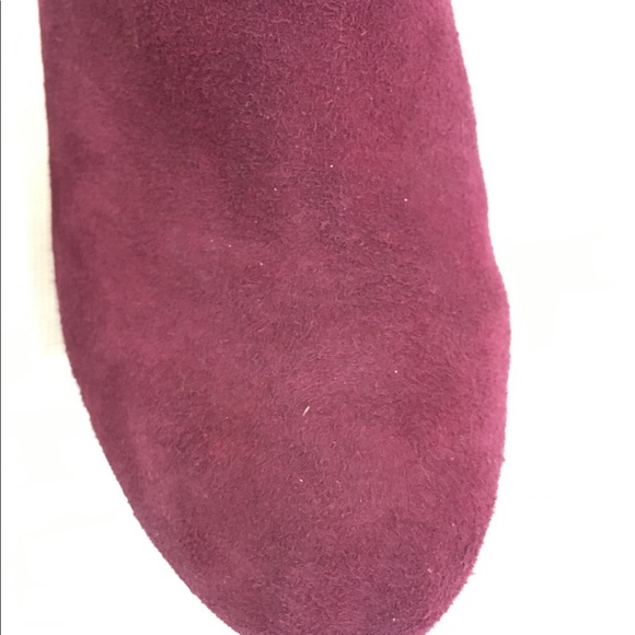 ✨Steve Madden burgundy suede heeled mules red 6.5 - Picture 6 of 7